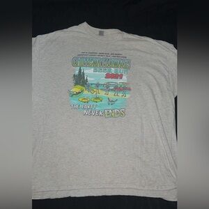 Gildan Gray Chippewa Flowage Beer Run 2021 T-Shirt